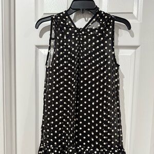 Lulu's Black Dress with Cream Floral Embroidery